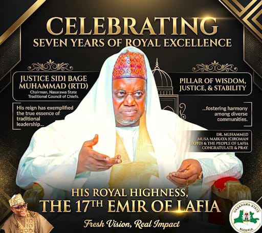 Seven Years of Royal Excellence: Maikaya Celebrates the Emir of Lafia